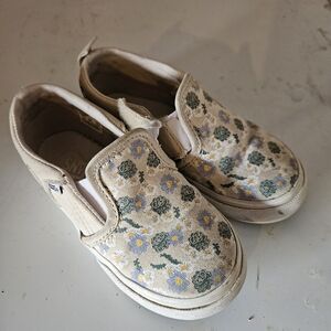 Vans Floral Canvas Slip-On Kids Shoes